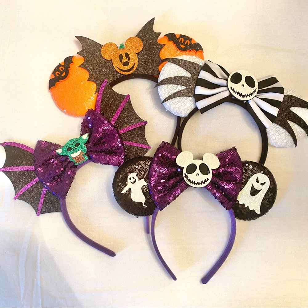 SOLD!! Disney Inspired Halloween Headbands 4 piece